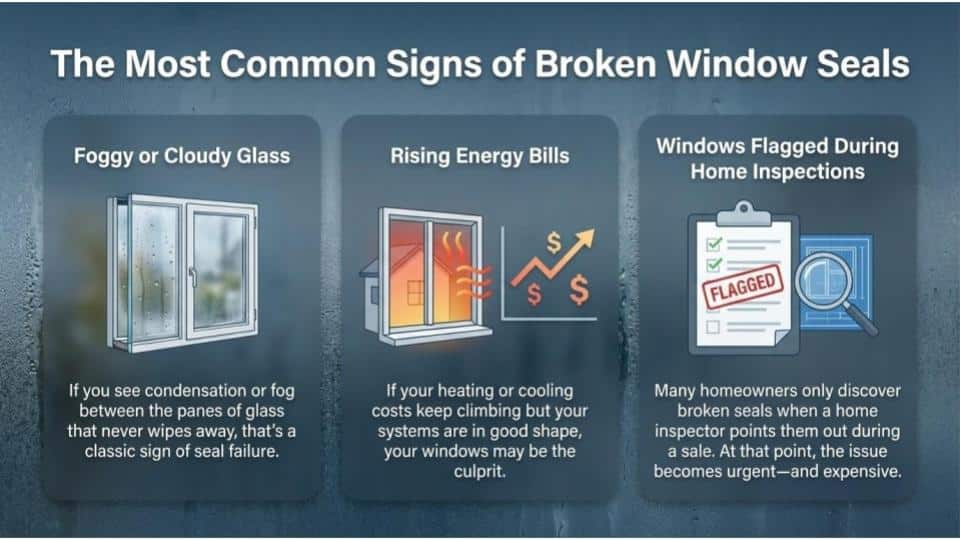 signs of broken window seal in Southern Maryland homes
